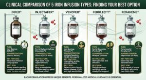 clinical comparison of 5 iron infusion types - finding your best options in Houston