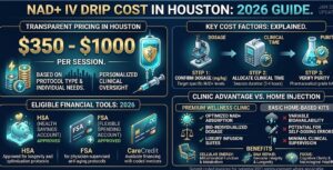 NAD+ IV DRIP COST in Houston 2026 guide Infographic