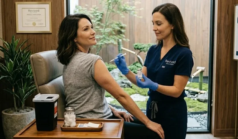 Sermorelin peptide therapy in Houston at Revived Clinic