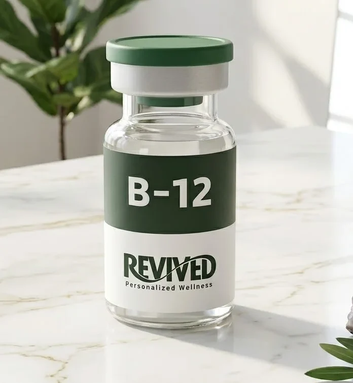 Vitamin B12 injection shots and injection procedure setup for treatment in Houston